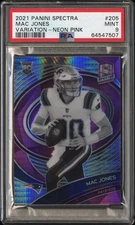 Mac Jones 2021 Panini Spectra #205 Variation Neon Pink /25 RC PSA9 MINT