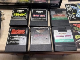 CBS Colecovision Console And Games, Power Supply , Untested