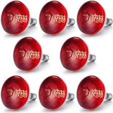 8 Pack Heat Lamp for Chickens 250watt 120v Thickened Red Heat Lamp Bulbs for ...