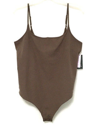 Wild Fable Women's Size 3X Taupe Square Neck Butter Bliss Sleeveless Bodysuit