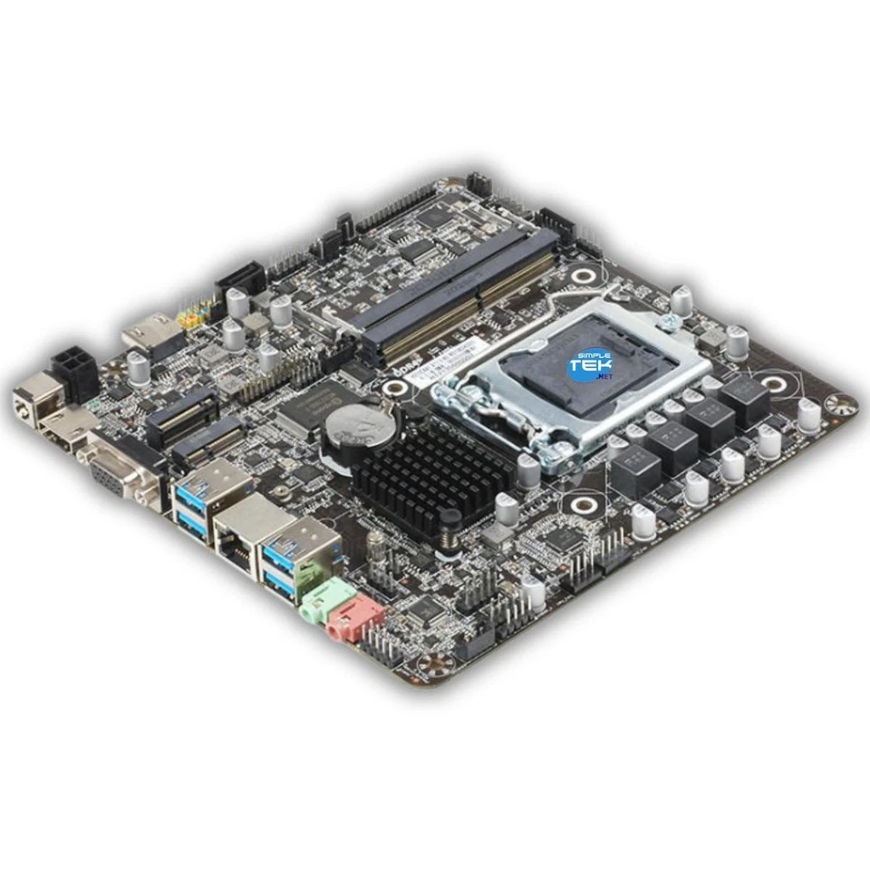 Placa madre ITX H61 2 X ranuras DDR3 con ranura MSATA CPU LGA1155 1155 2ª generación 3D Foto 3 de 4