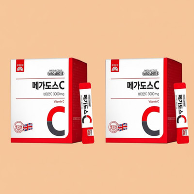 Korean Eundan Vitamin C 3000mg Megadose Powder Sticks 3g x 60 Sachets (2 Boxes,