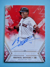 2018 Topps Diamond Icons Rafael Devers On Card RC Auto Red Parallel #5/5