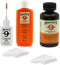 Hoppes 9 Gun Cleaning Kit - Bore Cleaner - Precision Oiler - Lubricating Oil Ref