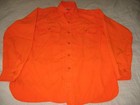 Vintage Woolrich Men's Hunting Blaze Orange Long Sleeve Button Up Shirt Large