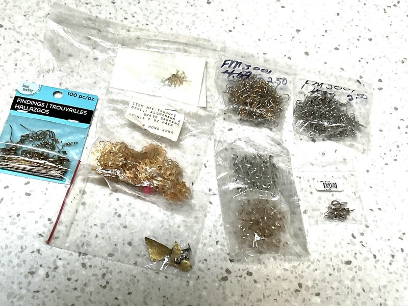 Mixed lot of Earring Findings Making Supplies, New  And Open Packages