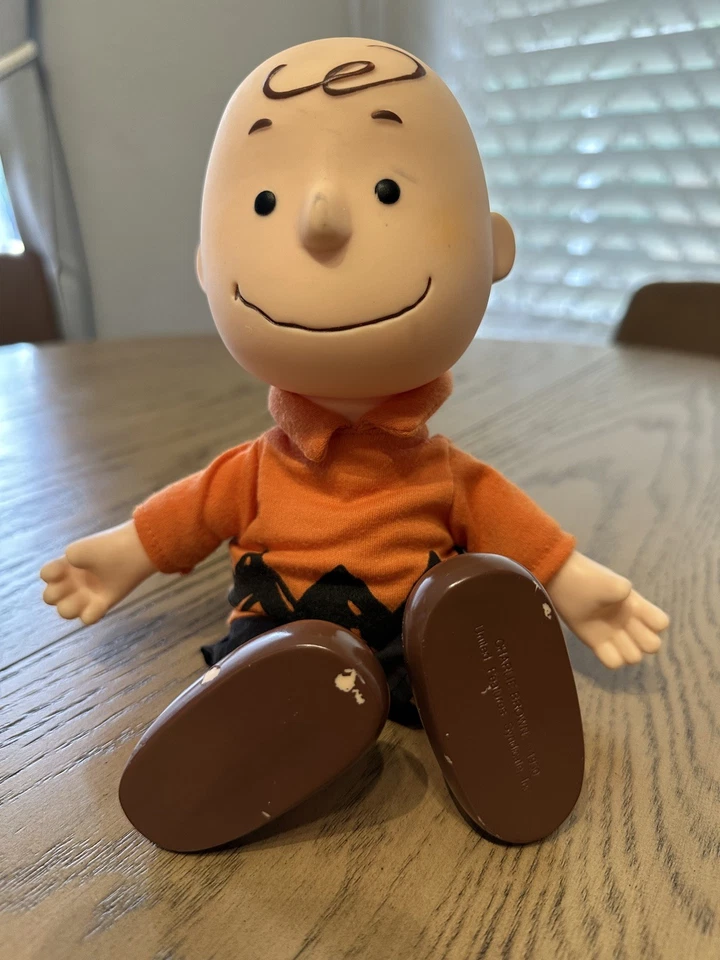 Muñeca de goma Charlie Brown vintage de 10” años 50 Foto 3 de 4