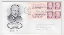 TurtlesTradingPost- Dwight D Eisenhower 1972 FDC #1395c Booklet Artmaster Cachet