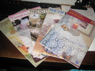 Large Lot Of 5 Crochet Pattern Little Books-Leisure Arts, Coats & Clarks