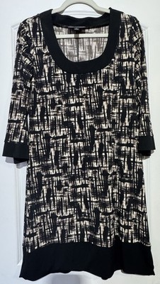Connected Apparel Women's 3/4 Sleeve A Line Knee Length Career Dress Size 6 Sm