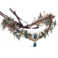 MOSTORY Woodland Elf Flower Crown Renaissance Forest Fairy Headpiece