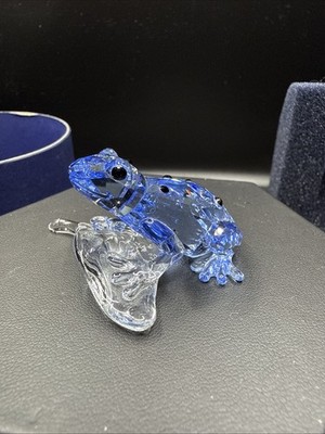 Swarovski BLUE DART FROG 0955439 EVENT PIECE 2009 - Rare HTF - MIOB