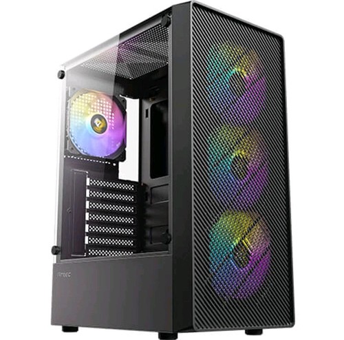 Antec AX26 RGB elite ATX mid-tower gaming PC case-BLACK-4 RGB fans