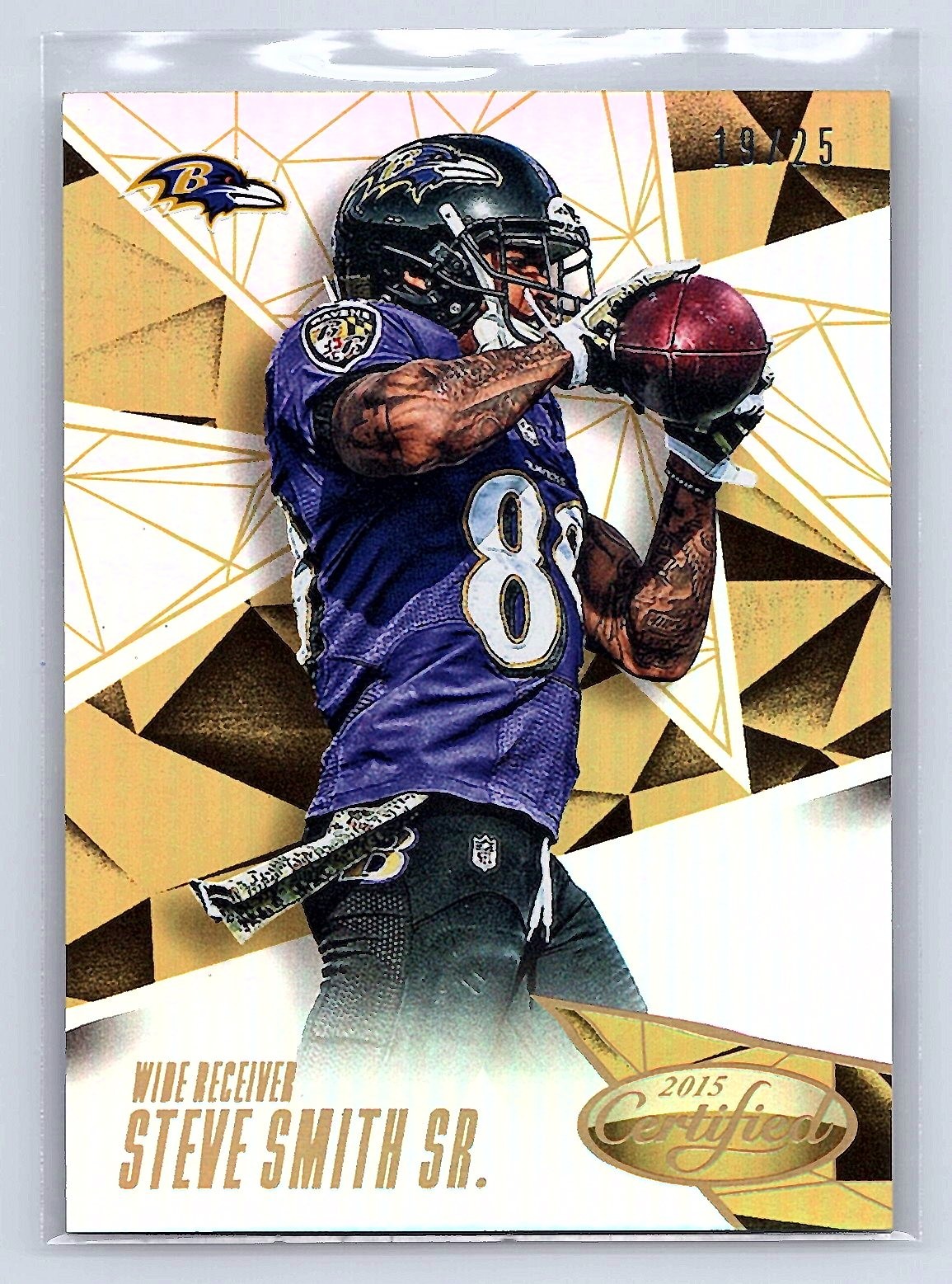 Steve Smith Sr. 2015 Panini Certified #55 Mirror Gold #/25