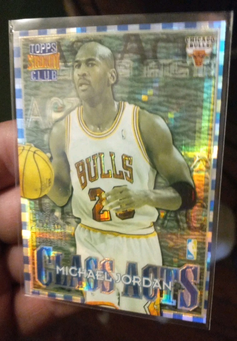 Michael Jordan 1996-97 Topps Stadium Club Class Acts #CA1 Atomic Refractor Bulls