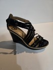 Madeline Black High Wedge Heel Sandals Size 7.5 M — photo 5