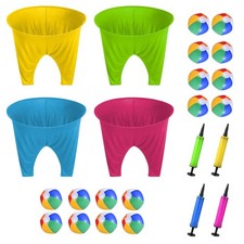 Granny Pants Outdoor Game Set - 4 Giant Pants, 16 Bouncy Balls  4 Pumps