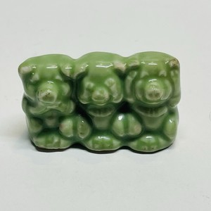 Vintage Bisque Three Little Pigs Figurine Speak, See and Hear No Evil 1 -1/4" H