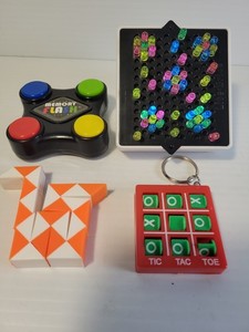 Lot Of 4 Twist  Puzzle Brain Teaser Various Brands Lite Brite Memory Flash Snake