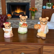 Home Interior Homco The Bears Family's Halloween Figurines 3-Boy Not Included