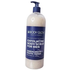 NEW BODY GLOVE Exfoliating Body Scrub for Men Sandlewood Exotic Cedar 33.8 fl oz