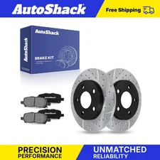 Rear Drilled Slotted Brake Rotors Ceramic Pads for Chevy Impala Limited V6