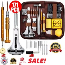 171 PCS Professional Watch Repair Kit Back Case Pin Link Spring Strap Adjustment
