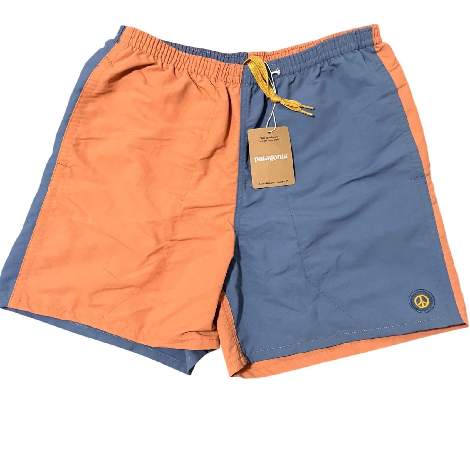 Patagonia Baggies Shorts 5" Peace Patch Utility Blue Orange Mens
Opens in a new window or tab