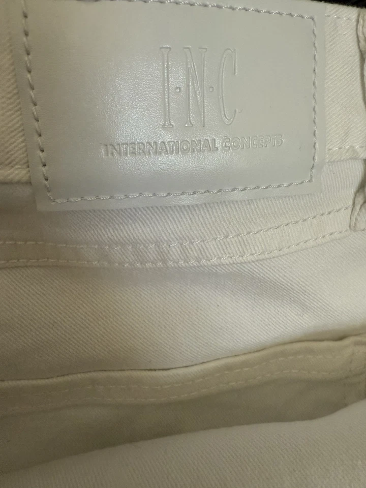 INC INTERNATIONAL CONCEPTS WHITE 38x30 SLIM STRAIGHT STRETCH JEANS MENS NWT - Image 4 of 4