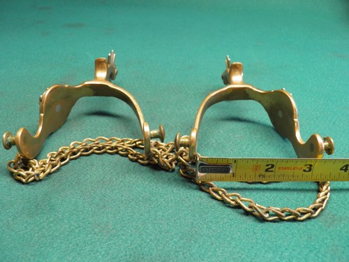 NICE OLD VINTAGE PAIR OF BUERMANN WESTERN COWBOY SPURS - Picture 13 of 23