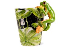 Blue Witch Handmade Coffee Mug Frog - Frogsome Gift for Amphibian Fans!
