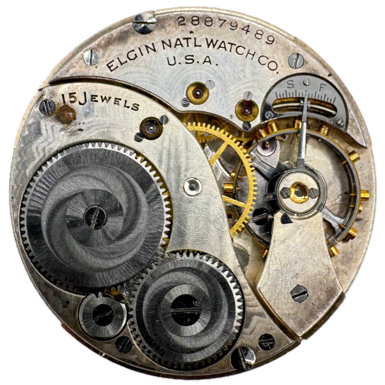 1926 Elgin 15 Jewel Mechanical Pocket Watch Movement 315 USA Vintage 12s