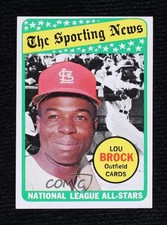 1969 Topps The Sporting News All Star Selection Lou Brock #428 HOF