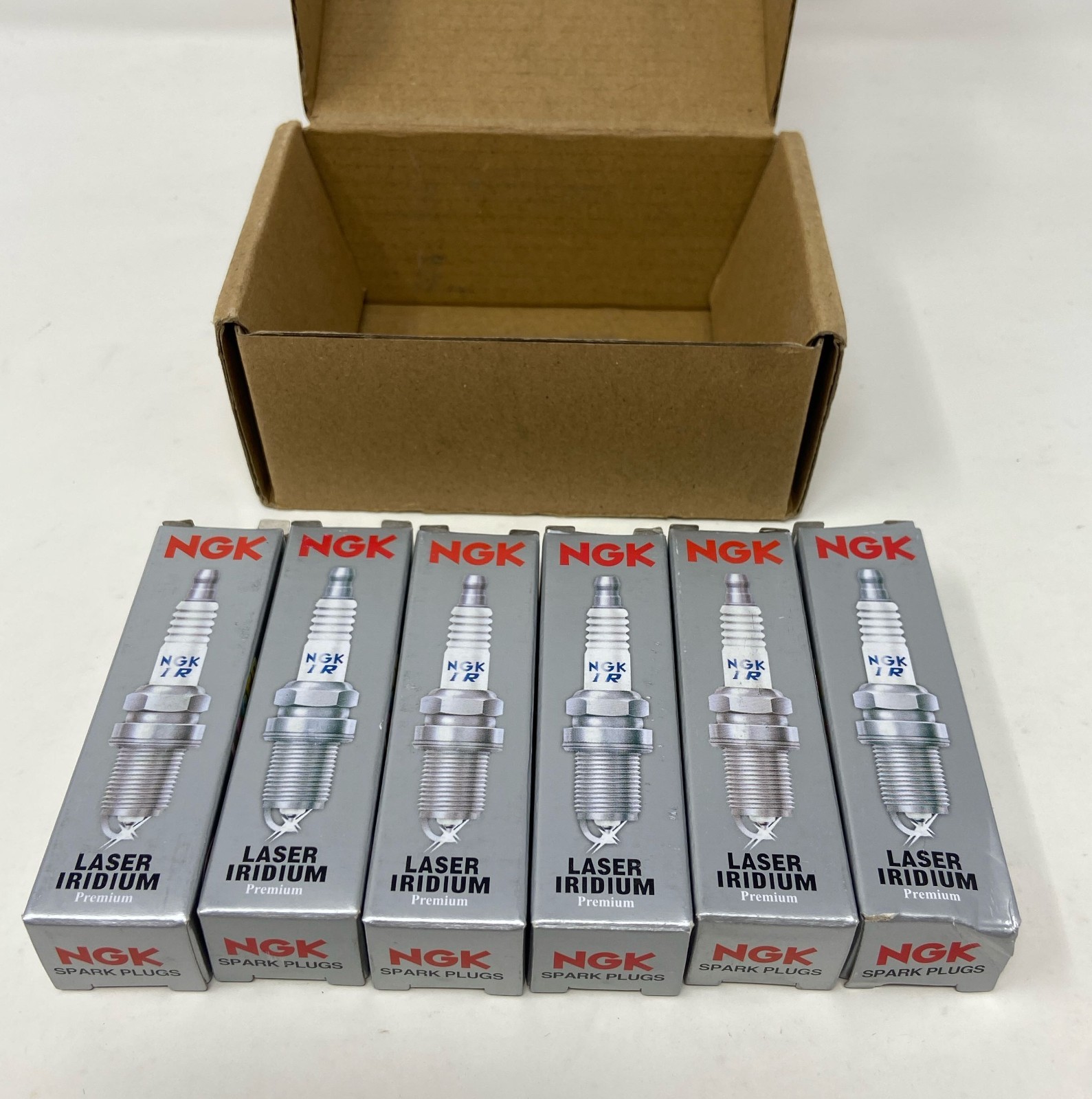 NGK Laser Iridium Spark Plugs IZFR6K-11 6994 - Set of 6, Silver