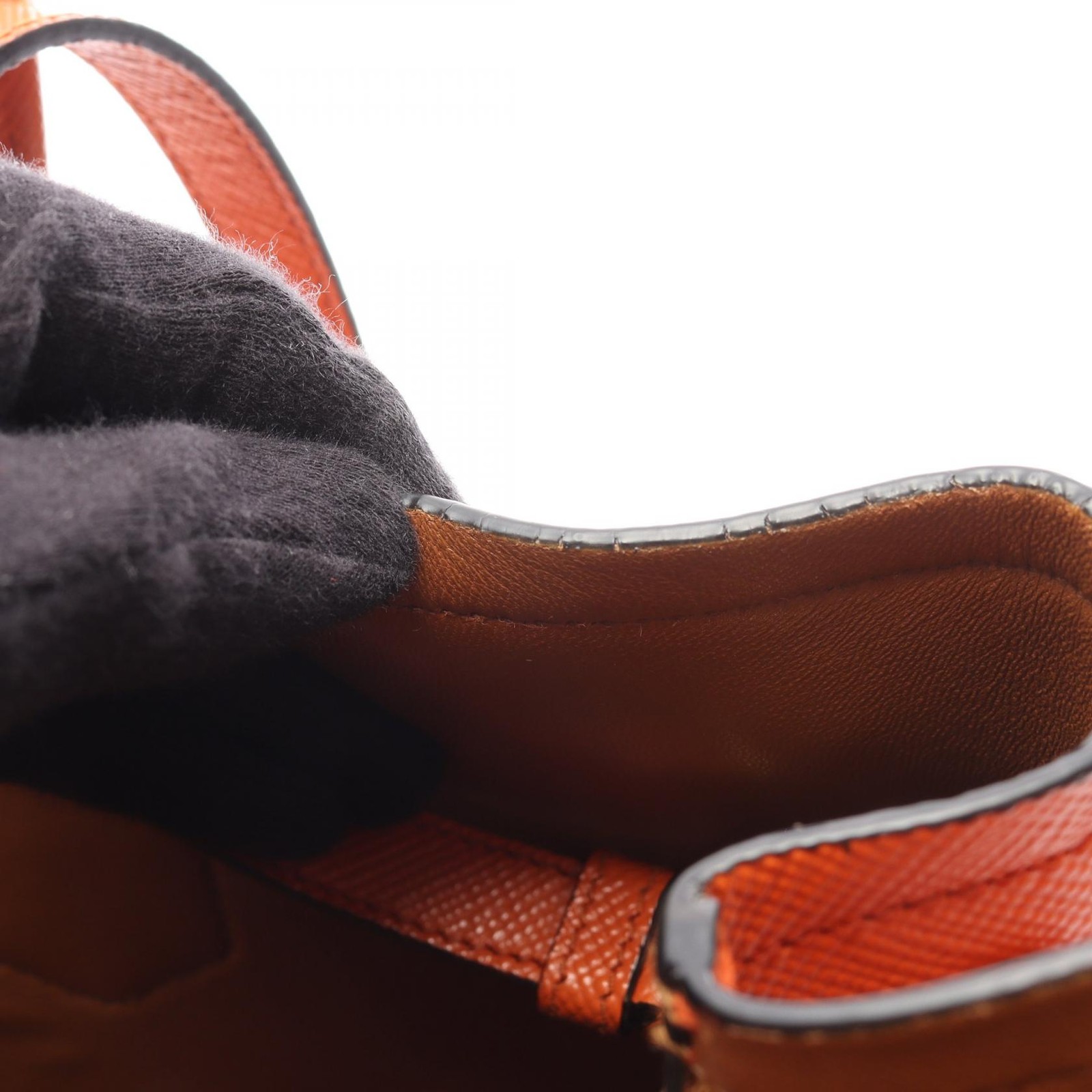 PRADA Tote shoulder crossbody Bag Saffiano leather Orange Used Women thumbnail 8