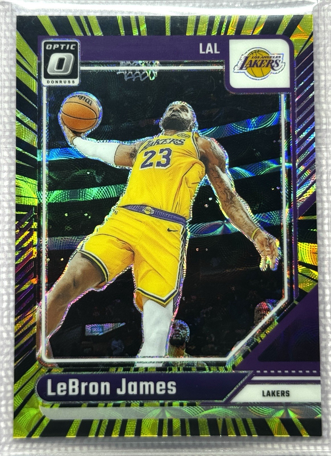 2024-25 Donruss Optic #148 LeBron James Electricity International #/75 Lakers