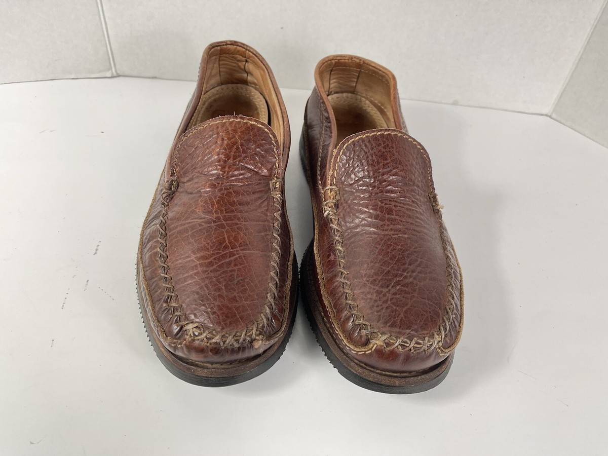 Chippewa Loafers Men 10 D Rugged Bison Shoes Brown Leather  display picture 1