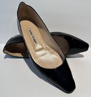 MANOLO BLAHNIK Black Patent Leather Flats Loafers Slipper Moccasin Shoes Bag 9.5 — photo 6