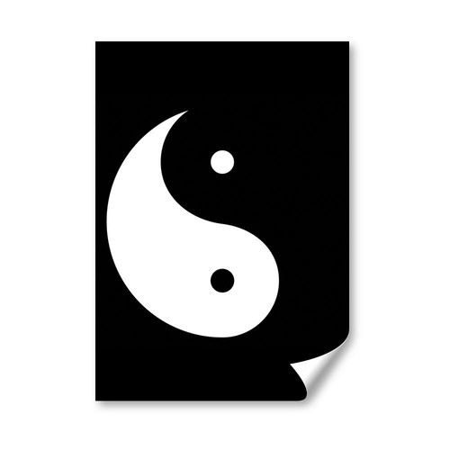 A4 - Yin Yang Symbol Philosophy Poster 21X29.7cm280gsm #4396
