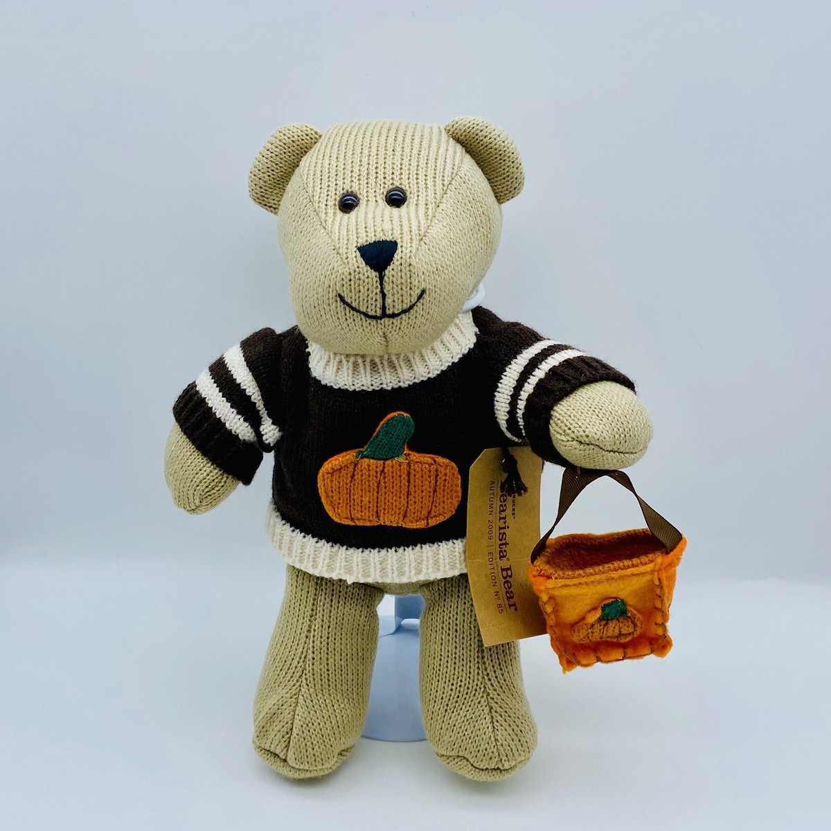 【未開封品】スターバックス 2009年 丑年 イヤーベア ベアリスタ Starbucks Halloween Bearista Bear 2009 Pumpkin Sweater Treat Bag