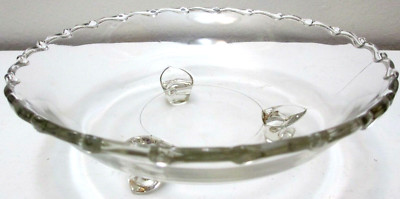 Vintage Fostoria Glass Century 3 Toed Bonbon Candy Dish Serving Bowl 7 1/4'' D