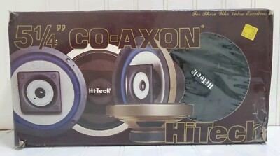Vintage HiTech XA-25 Car Stereo Speakers 5.25'' Co-Axon 70 Watt Sound System