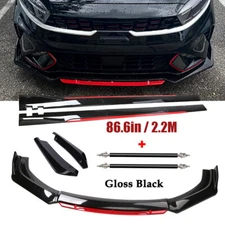 For Kia Forte Sedan/Hatchback Front Bumper Lip Spoiler Splitter Side Skirt Gloss