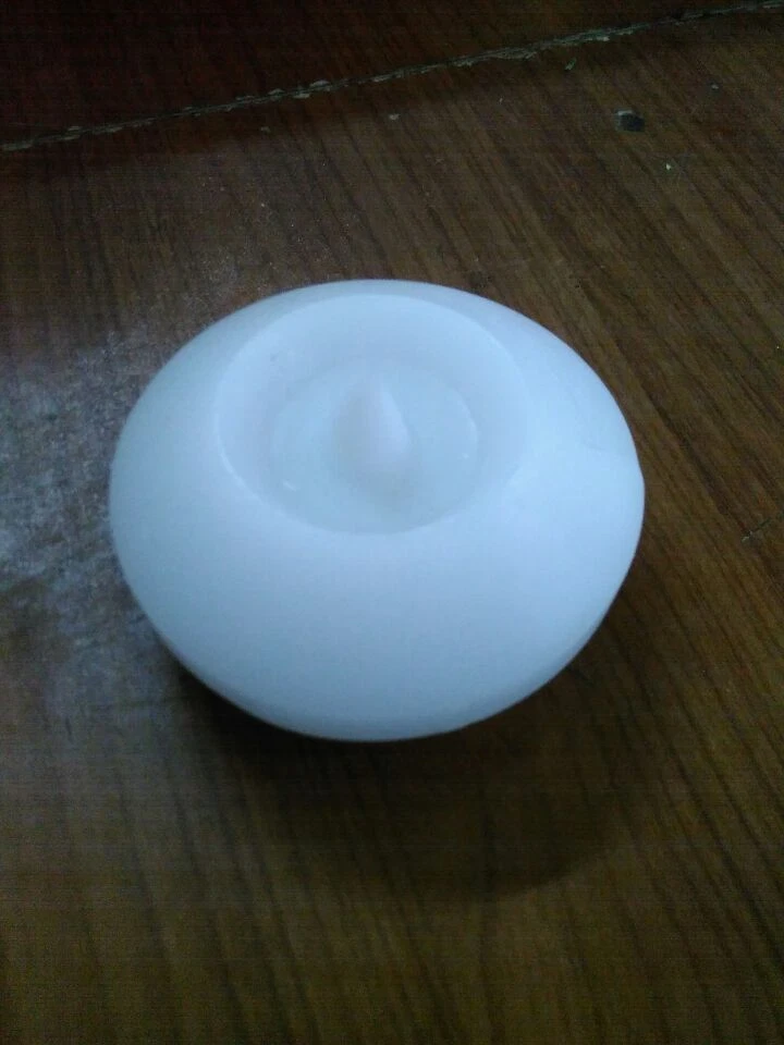 Vela flotante encerada LED grande de 3 pulgadas sin llama blanca fría 6 piezas Foto 3 de 4