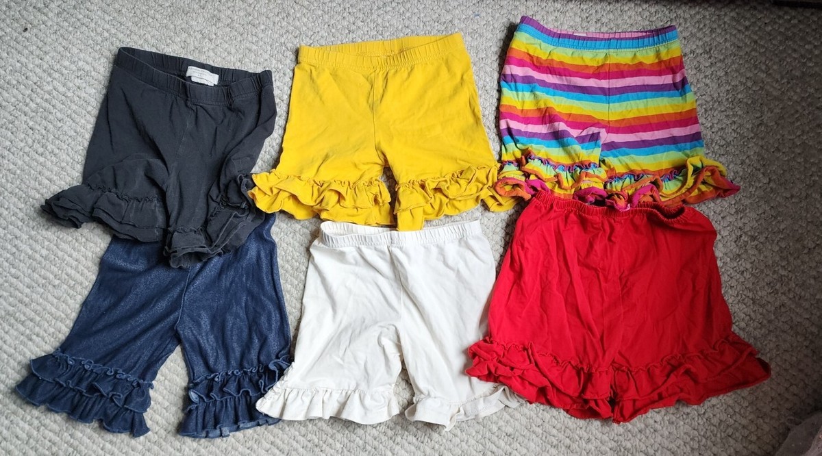6 Pair Lot of Girls Adorable Essentials Ruffle Shorts Size 6T 8 | eBay