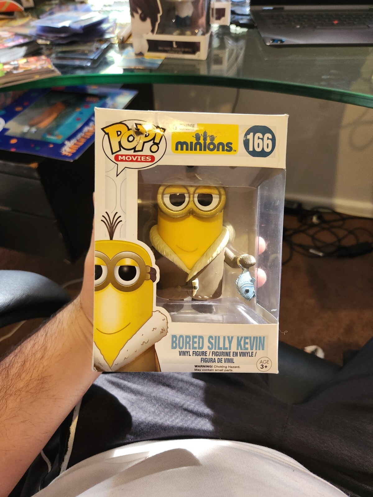 Funko Pop Minions Bored Silly Kevin Holding A Fish Vinyl Figure No 166 Toy