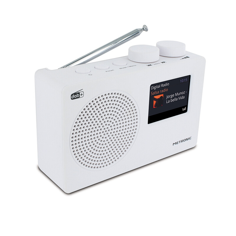 Radio portatile digitale DAB+ e FM RDS con display - Bianco