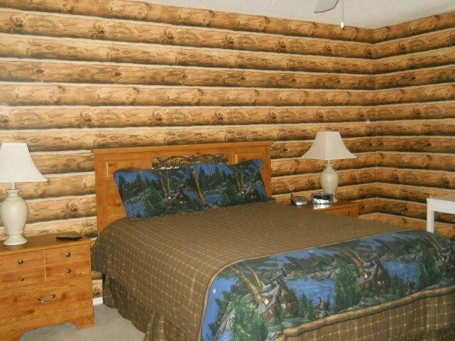 Lake Forest Lodge Rustic 3-D Mountain Logs Cabin Sure Strip Wallpaper CH7977 - Image 4 of 4