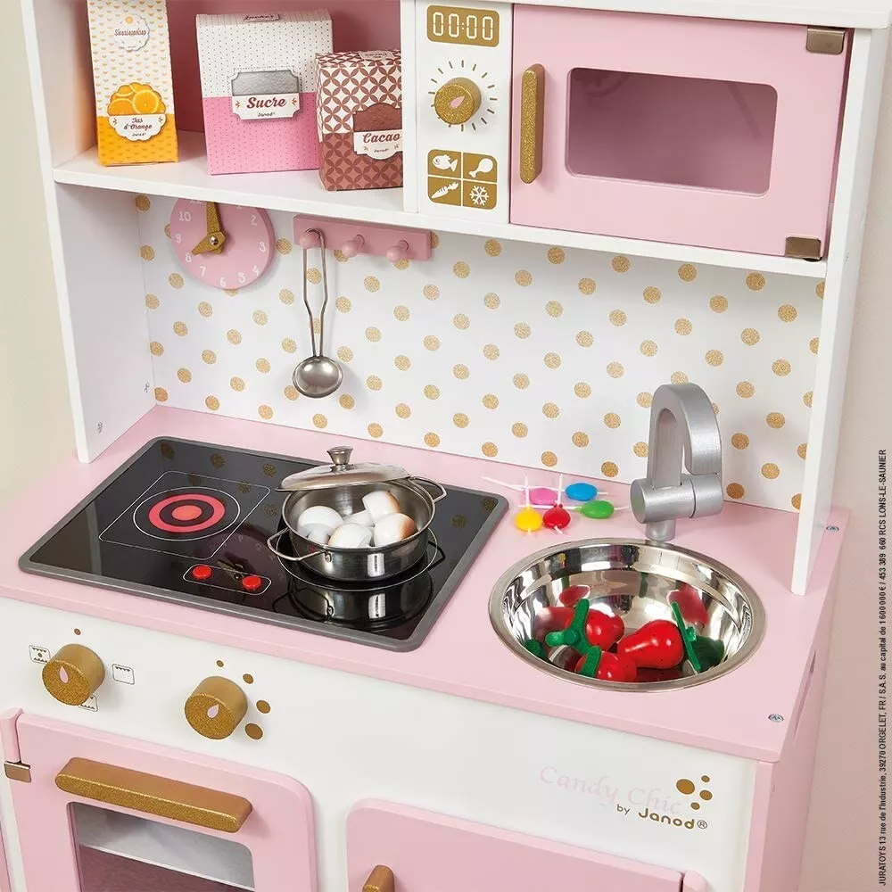Janod Candy Chic Big Wooden Kitchen Item For Children Branded