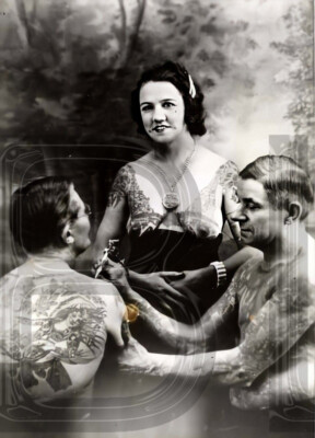 Vintage Tattoo Image 14 x 11'' Photo Print